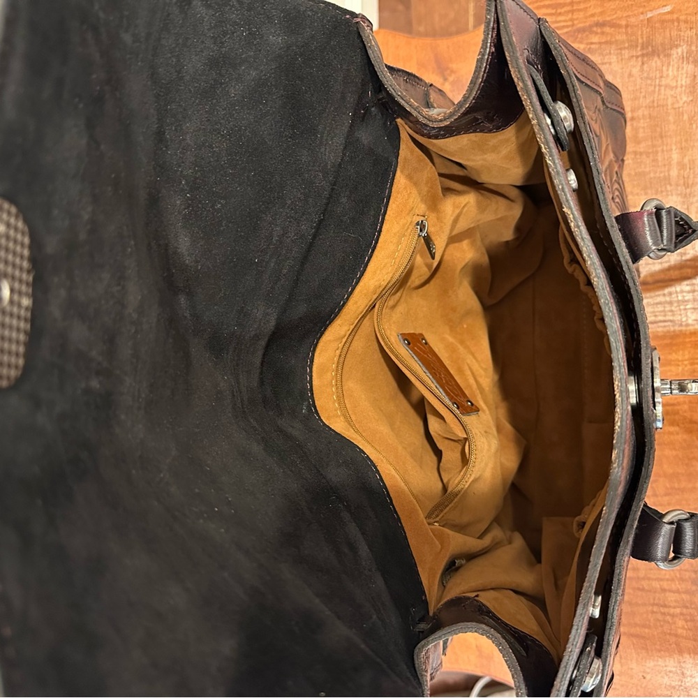 Patricia Nash Tooled Collection Vienna Satchel - Picture 7 of 10